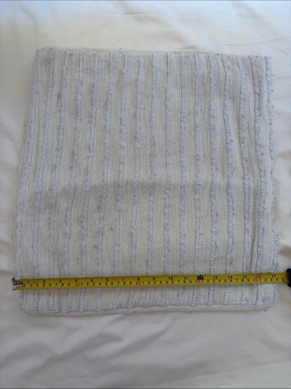 West Elm Cream Textured Stripe Accent Pillow Cover